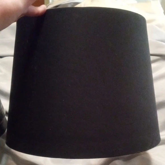 Set Of 3 Cost Plus World Market Black and Silver Drum Lamp Shades - Picture 2 of 9